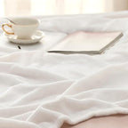 Bedsure GentleSoft Fleece Throw XL Blanket White - Image 5