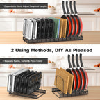 Housolution Cutting Board and Baking Tray Cookie Sheet Organizer, Black