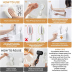 Shower Caddy Suction Cup, Shower Organizer Removable Bathroom Shelf, Storage Suction Powerful Max Hold 22lbs Bathroom Caddy Waterproof Holder, White