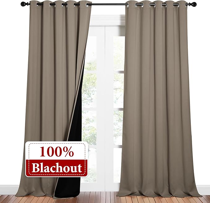 NICETOWN Total Shade Curtains and Draperies, Heavy-Duty Full Light Shading - Image 2