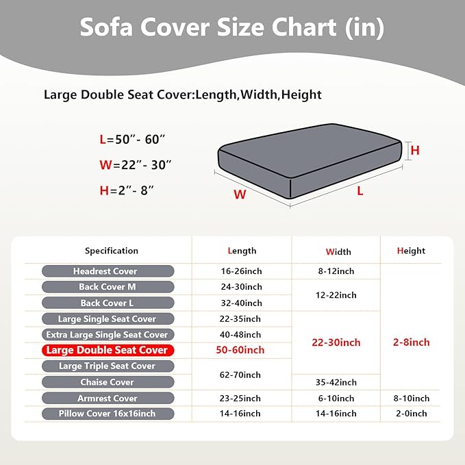 Couch Cushion Covers for Sofa Couch Covers Wear-Resistant Universal Sofa Cover - Image 3