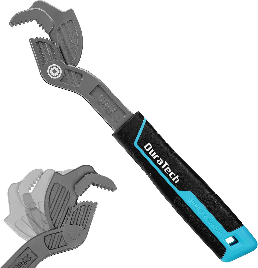 DURATECH 10-Inch Self-Adjusting Wrench, Self-Locking Pipe Wrench