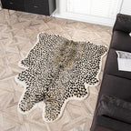 Leopard Area Rug Animals Printed Hide Mats Faux Fur Cowhide Skin Carpet - Image 3