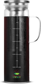 BTaT- Cold Brew Coffee Maker, 1.5 Quart,48 oz Iced Coffee Maker, Iced Tea Maker, Airtight Cold Brew Pitcher, Coffee Accessories, Cold Brew System, Cold Tea Brewing, Coffee Gift