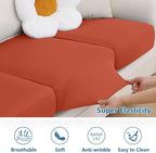 hyha Milk Silk Couch Cushion Covers, Soft Magic Sofa Covers Washable - Image 6