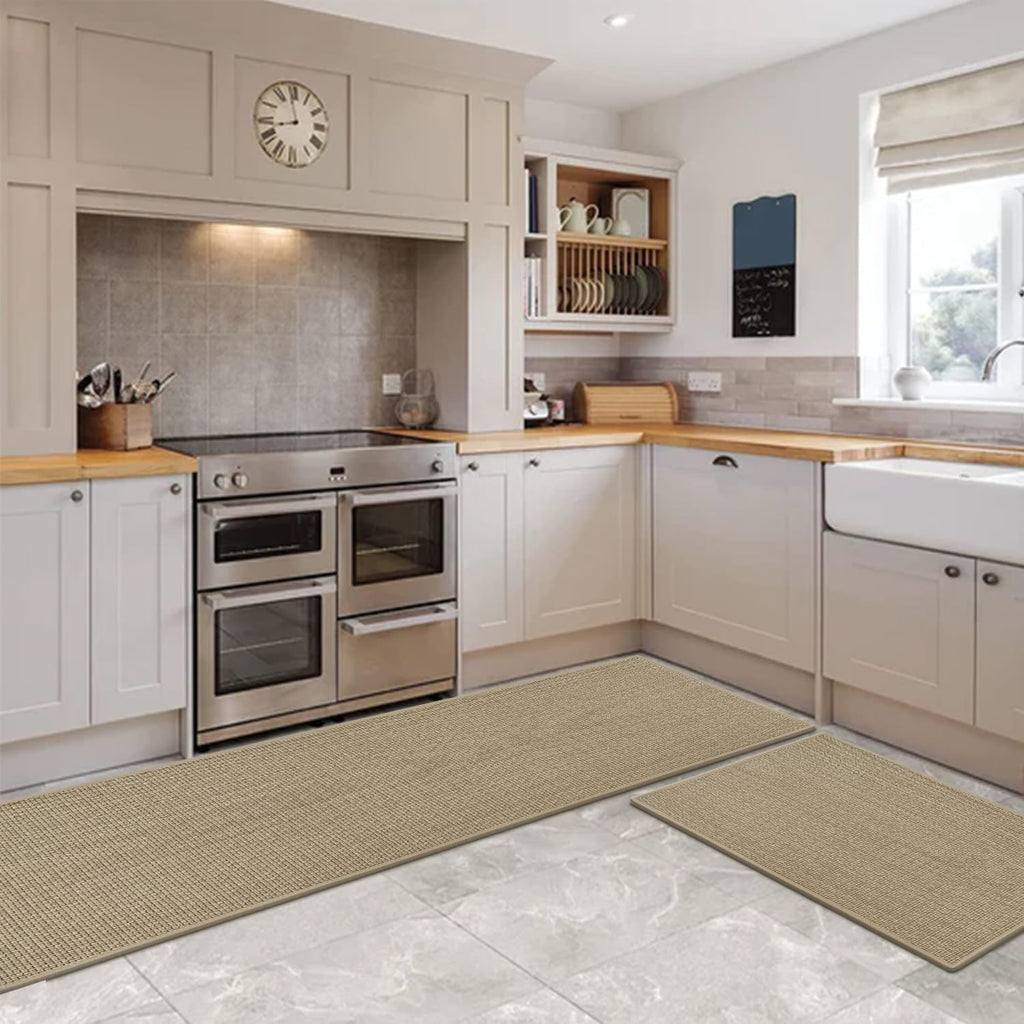 Artoid Mode Non-Slip Kitchen Rugs and Mats Set of 2-24x35 + 24x60