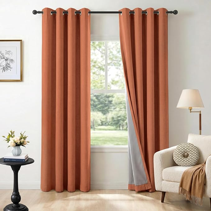 100% Blackout Shield Linen Blackout Curtains by 100BlackoutShield