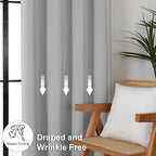 Simplebrand Ava Silver Grey Blackout Curtains - Image 7