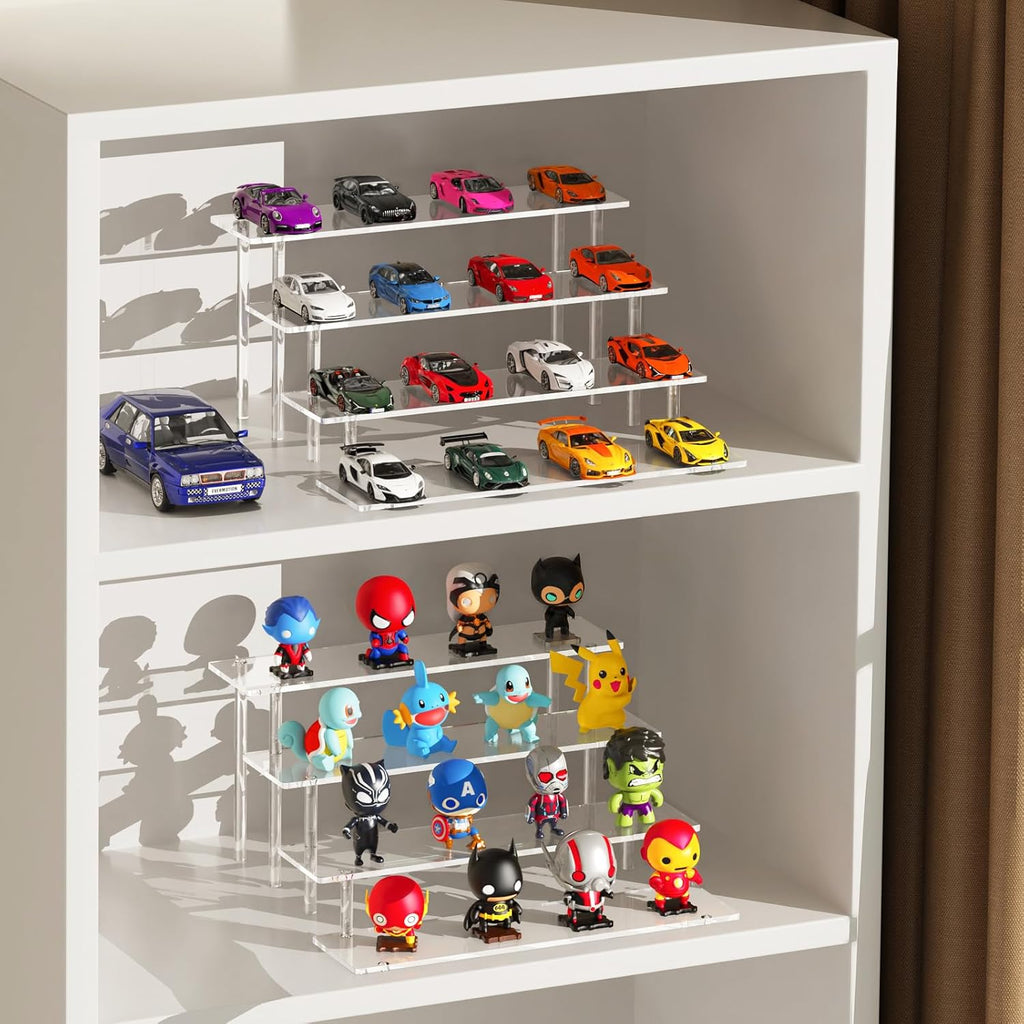 4 Tier Acrylic Display Risers, Clear Perfume Organizer, Cupcake Stand