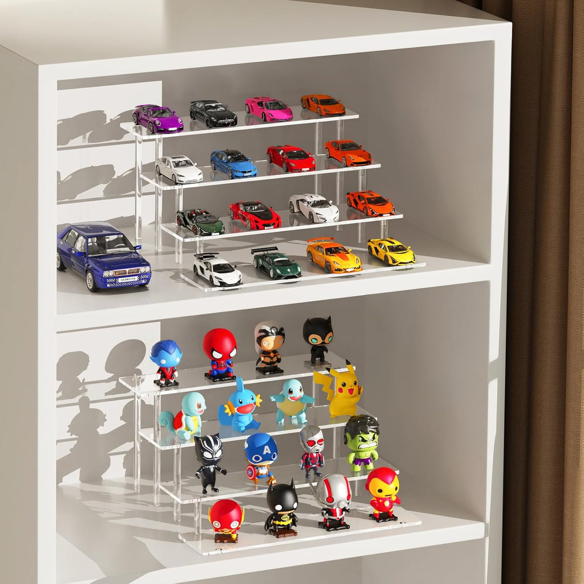 4 Tier Acrylic Display Risers, Clear Perfume Organizer, Cupcake Stand