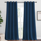 NICETOWN Moroccan Blue Blackout Curtains 90" Long by NICETOWN