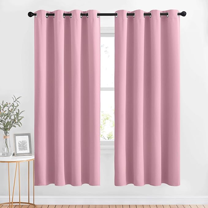 NICETOWN Crystal Pink Blackout Draperies Curtains by NICETOWN