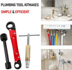Angle Stop Wrench Kit, 1/2" Compression Sleeve Puller, Pro Plumber Wrench