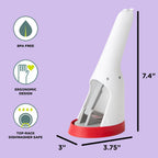 Chef'n Strawberry Slicer Fruit Prep Uniform Slice Safe Blade Tool Red