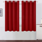 LEMOMO Red Blackout Curtains/52 x 63 Inch/Set of 2 Panels Room Darkening by Lemomo