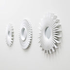 BONNYCO White Wall Mirrors Pack of 3 Pieces Home & Bedroom Decorations