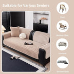 Velvet Couch Cover, Washable Sectional Sofa Cover, Anti Slip Sofa Slipcover - Image 6