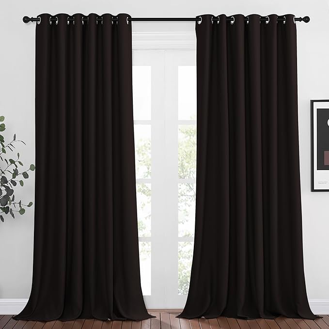 NICETOWN Toffee Brown Curtain Panels by NICETOWN