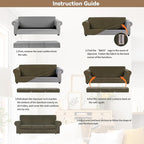 WEERRW 4 Pieces Velvet High Stretch Couch Covers - Image 6