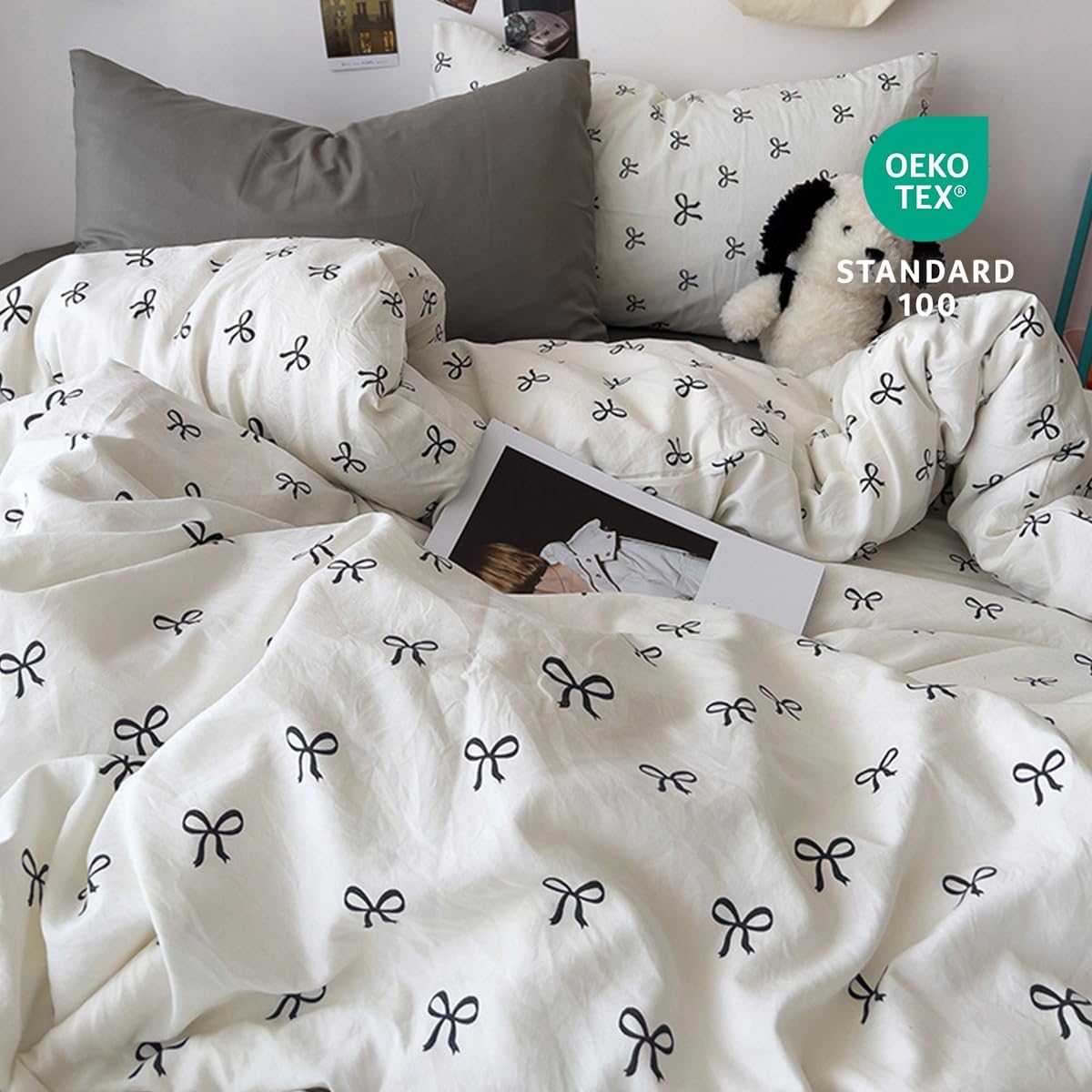 Twin Comforter Set Black Bow Comforter Set for Girls