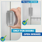 Dwell+Good Door Reinforcement Lock (2-Pack) - DIY Nickel Home Security Door Lock for Front Door - Security Locks for Doors Inside | Child Proof Door Lock for Kids Safety - Withstand 800 LB of Force