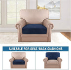 H.VERSAILTEX Velvet Stretch Couch Cushion Cover Plush Cushion Slipcover - Image 3