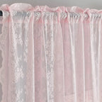 YJ YANJUN Vintage Lace Curtains 96 Inches Long 2 Panels Set Elegant Chic Floral - Image 3