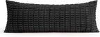 MIULEE Pack of 1 Black Long Body Lumbar Decorative Throw Pillow Cover 14x36 Inch - Image 6