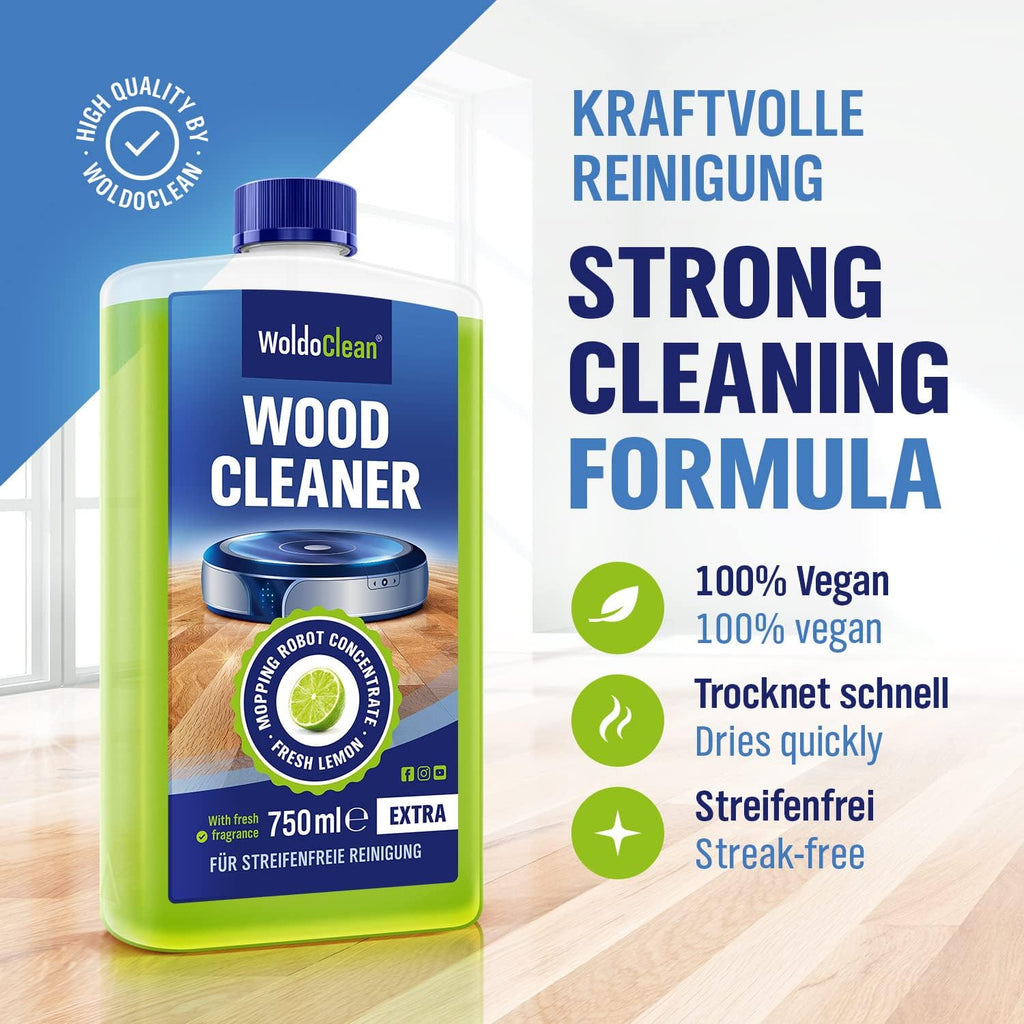 WoldoClean Robot Mop Wood Floor Cleaner 25.36 fl oz - Hardwood & Laminate