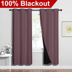 NICETOWN 100% Blackout Window Curtain Panels, Full Light Blocking Drapes - Image 2