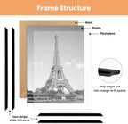 upsimples 16x24 Poster Frame, Easy Slide-In Assembly, Black, 3 Pack