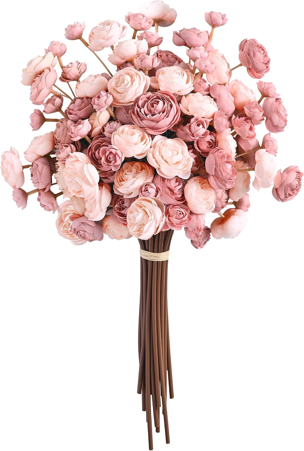 Fake Flowers Faux Flower Artificial Ranunculus Flowers Dusty Rose Peonies