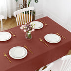 Romanstile Waterproof Vinyl Tablecloth Rectangle, 60 x 102 Inch, Burgundy