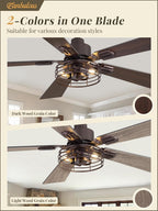 Fanbulous 42 Inch Farmhouse Rustic Ceiling Fan with Light & Remote