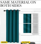 NICETOWN Teal Blackout Curtains 84inch Length 2 Panels Set, Grommet Chic - Image 6