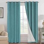 H.VERSAILTEX Linen Blackout Curtains 108 Inches Long 100% Absolutely Blackout by HVERSAILTEX
