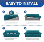 KEKUOU Stretch Loveseat Sofa Cover Slipcover, Couch Covers - Image 7