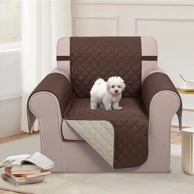 U-NICE HOME Reversible Oversized Chair Covers Quilted Water Repellent Pet - Image 2