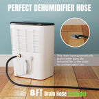 8FT Leakproof Dehumidifier Drain Hose with 3/4" FHT Rustproof Connector
