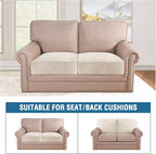 H.VERSAILTEX Velvet Stretch Couch Cushion Cover Plush Cushion Slipcover - Image 3