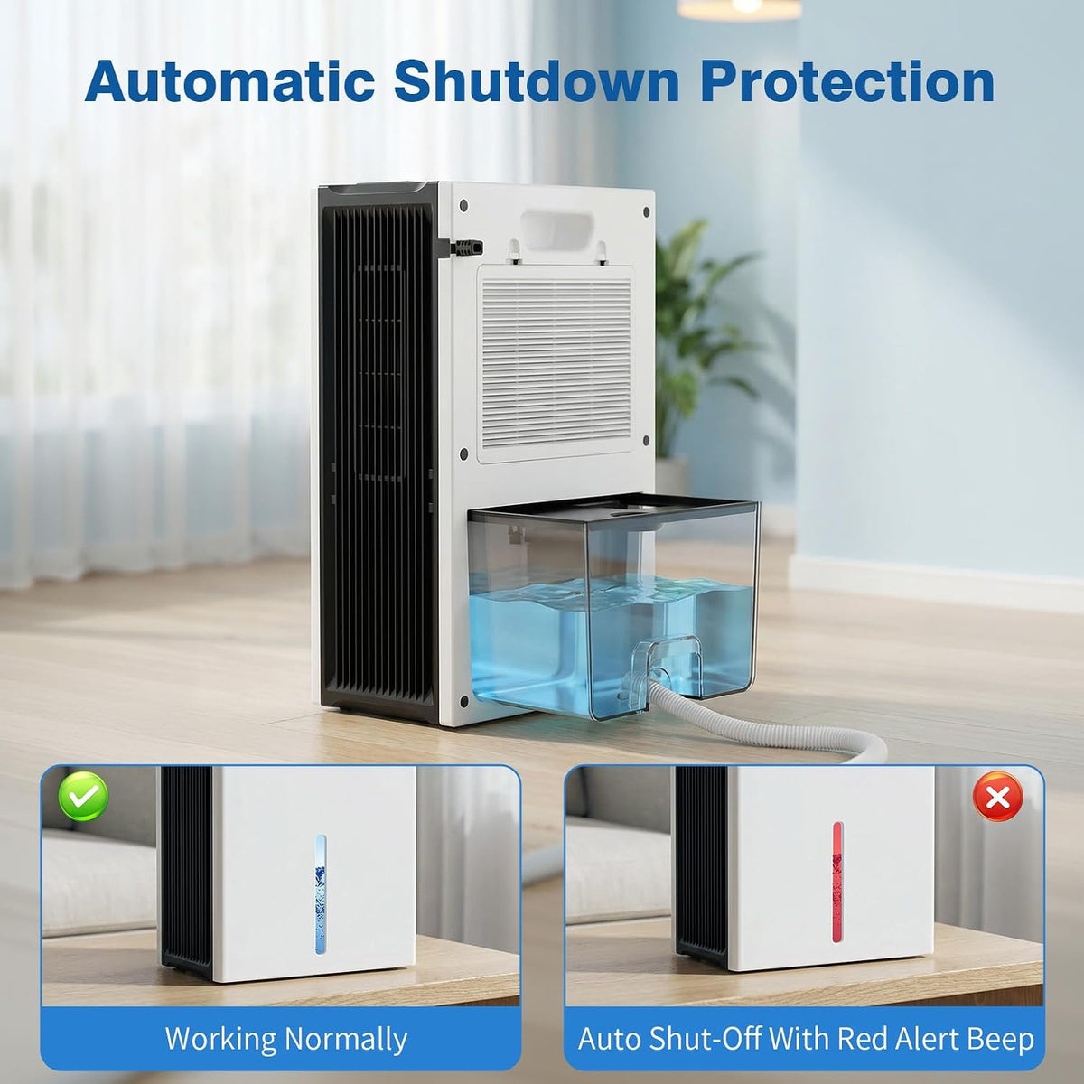 Dehumidifier, 1000sq.ft Dehumidifiers with 98oz Water Tank for Home Bedroom