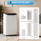 GarveeTech 12000 BTU Portable Air Conditioner, 3-in-1 AC Unit with Dehumidifier & Fan for Rooms up to 550 Sq.Ft, Quiet Cooling Conditioner with Remote Control for Bedroom/Home/Office