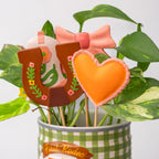 ban.do Decorative Plant Stakes for Pots, Cowgirl Icons