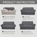 Easy-Going Stretch Loveseat Slipcover 1-Piece Sofa Cover Furniture Protector - Image 5