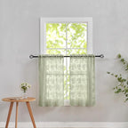 YJ YANJUN Vintage Lace Curtains 24 Inch Length- Boho Short Cafe Curtains - Image 6