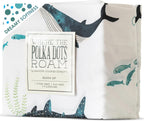 Where The Polka Dots Roam Nautical Ocean Queen Bedding Set - 4 Piece Super Soft Kids Bed Set with Fitted Sheet, Flat Sheet, and Pillowcases - Underwater Sea Creatures Design for Boys Girls Room Décor