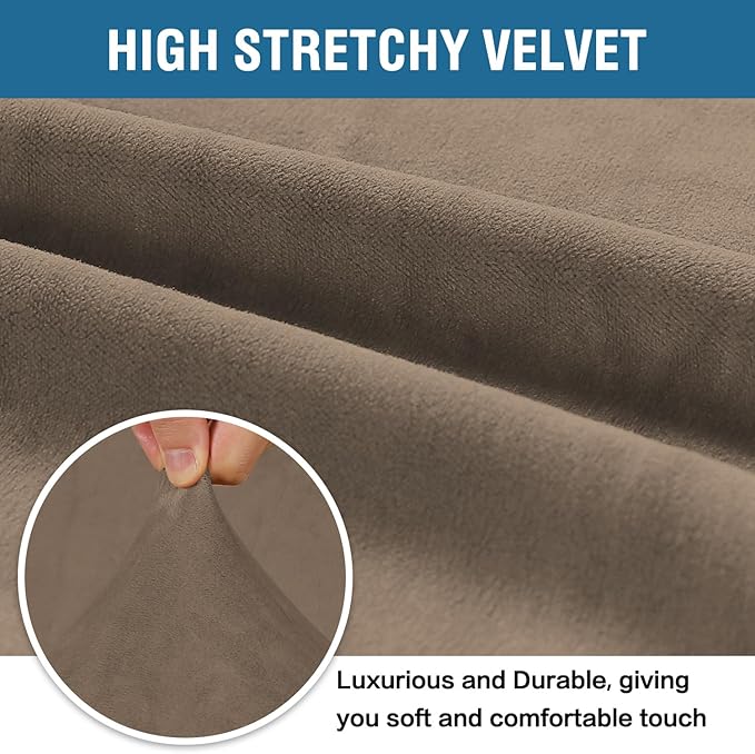 H.VERSAILTEX Stretch Velvet Loveseat Covers - Image 3