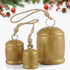 Rowfad Decorative Cow Bells, Christmas Bells, Set of 3