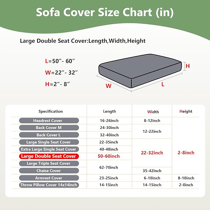 Couch Cushion Covers for Sofa Couch Covers Wear-Resistant Universal Sofa Cover - Image 2