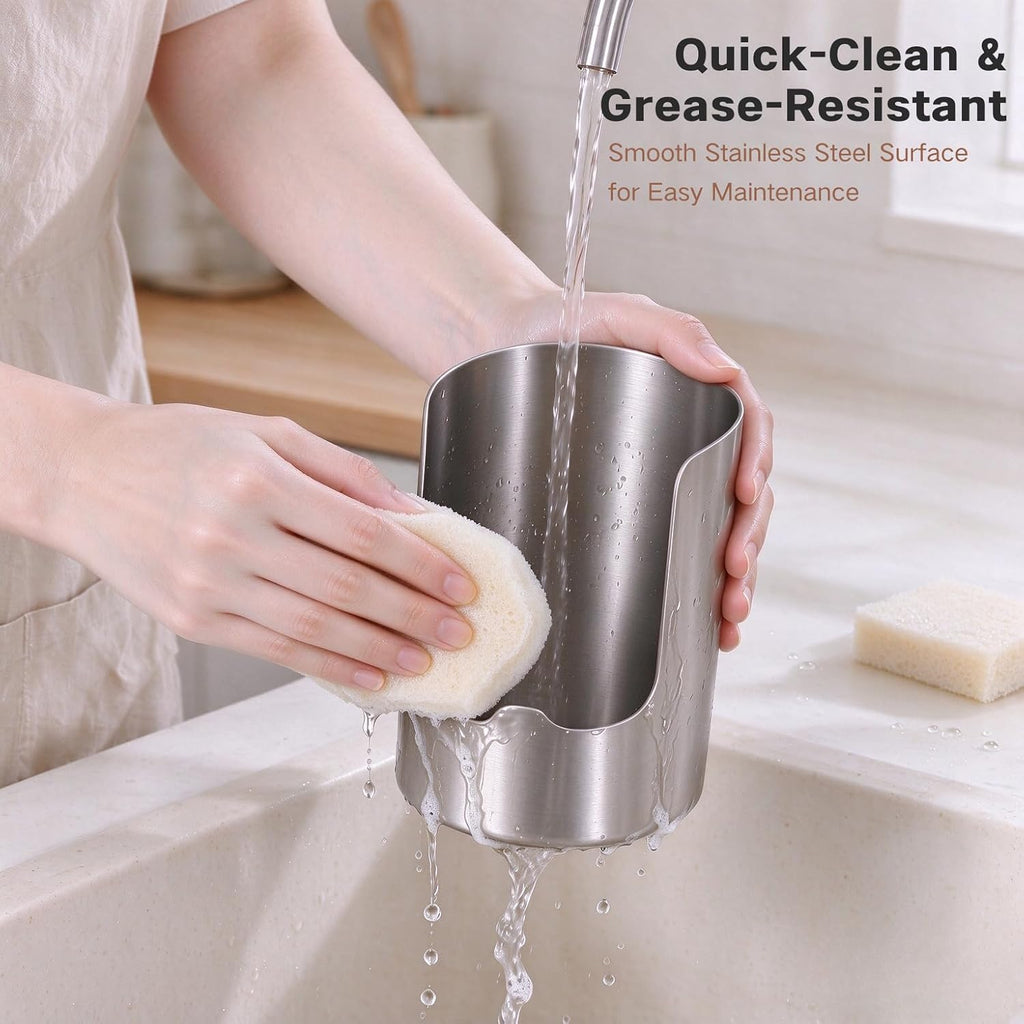 2 In1 Multi-Functional Kitchen Utensil Holder, Small Pot Lid & Spoon Rack